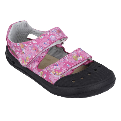 JONAP BAREFOOT SANDÁLKY FELLA RŮŽOVÁ MOTÝLCI