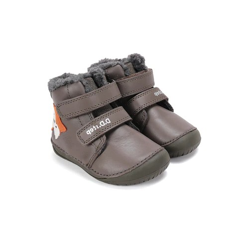 D.D.STEP ZIMNÍ BAREFOOT OBUV W070-52301B KHAKI