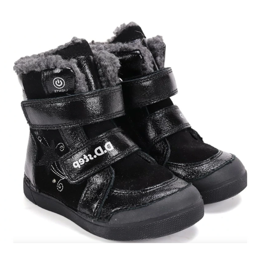 D.D.STEP ZIMNÍ BLIKACÍ OBUV W068-52745BM BLACK