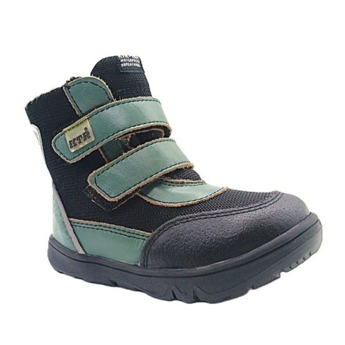 KTR ZIMNÍ OBUV SN2405/TEX/PA ČERNÁ/ZELENÁ S MEMBRÁNOU (21)