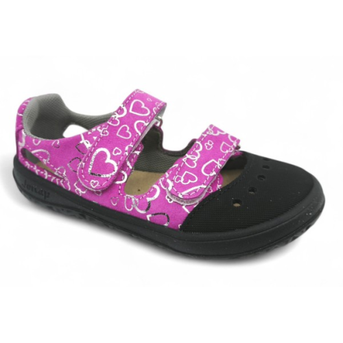 JONAP BAREFOOT SANDÁLKY FELLA RŮŽOVÉ SRDCE