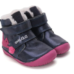 D.D.STEP ZIMNÍ BAREFOOT OBUV W070-42110A BLUE (22)