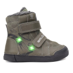 D.D.STEP ZIMNÍ BLIKACÍ OBUV W068-52998L KHAKI (33)